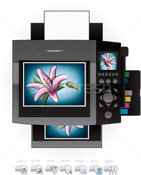 Office InkJet Printer/Photocopier Stock photo © Vectorminator