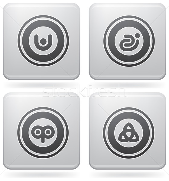 Platinum Square 2D Icons Set: Abstract Stock photo © Vectorminator
