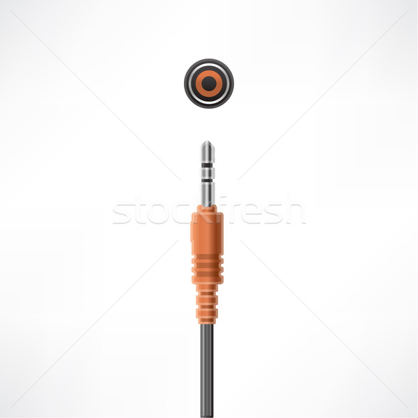 Plug microfoon stopcontact computer hardware Stockfoto © Vectorminator