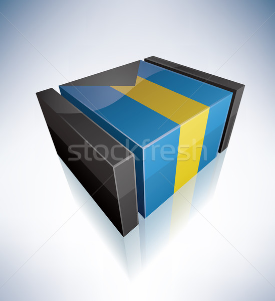 ストックフォト: 3D · フラグ · バハマ · カリビアン · フラグ