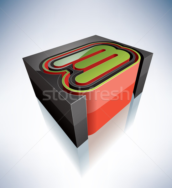 3D digits: 3 Stock photo © Vectorminator