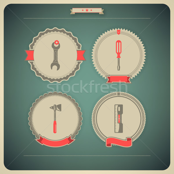 Travaux outils lourd industrie tournevis [[stock_photo]] © Vectorminator
