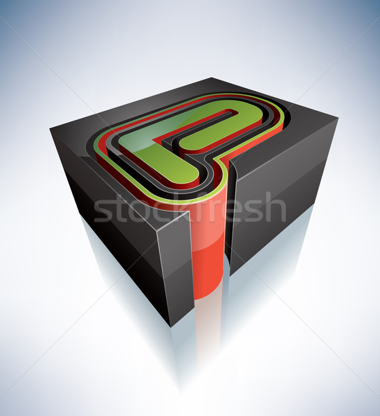 3D letters: P Stock photo © Vectorminator