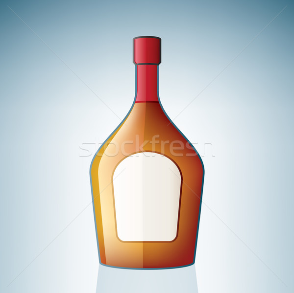 Brandy botella alcohol vidrio azul Foto stock © Vectorminator