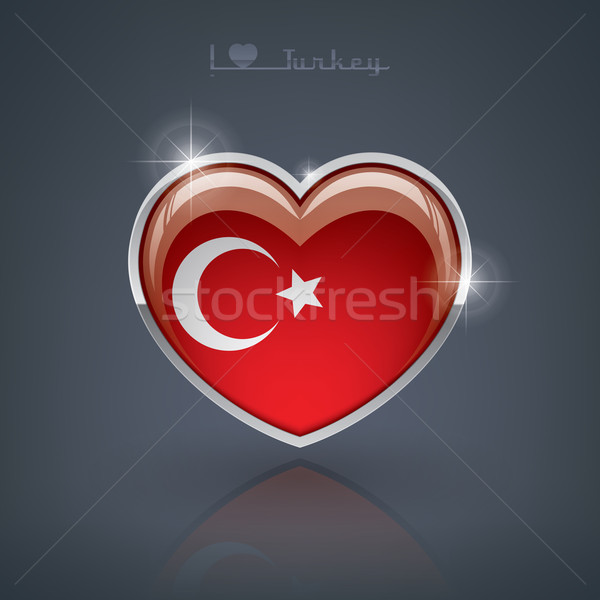 Xxx フラグ アジア 共和国 トルコ 3D ストックフォト © vectorminator