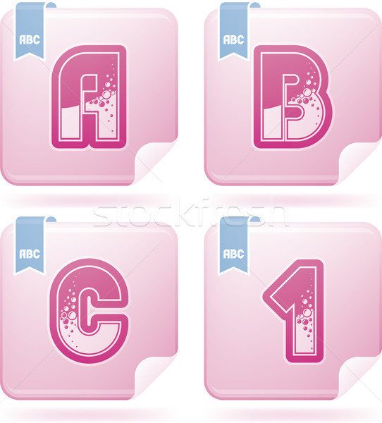 Dígitos cartas cero burbuja Foto stock © vectorminator