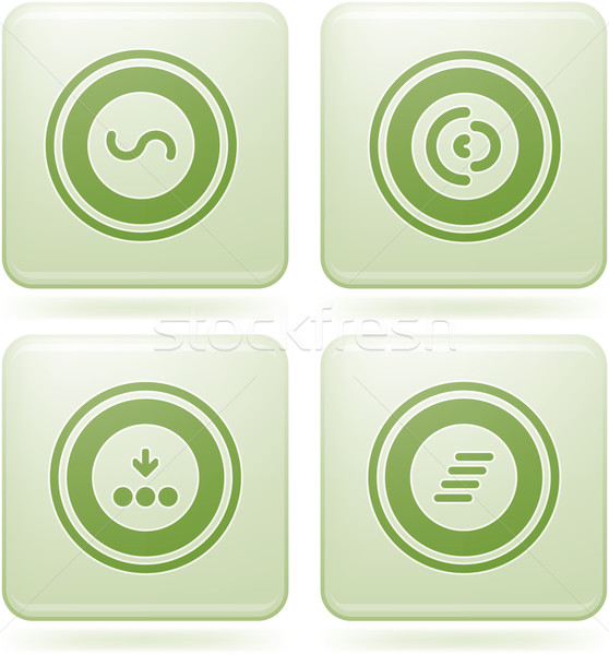 Olivine Square 2D Icons Set: Abstract Stock photo © Vectorminator