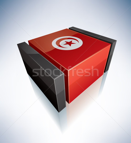 3D flag of Tunisia Stock photo © Vectorminator