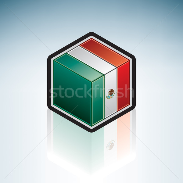 Mexikó észak Amerika zászló mexikói 3D Stock fotó © Vectorminator