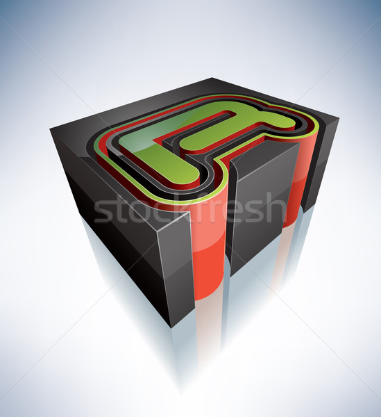 Stockfoto: 3D · brieven · alfabet · hoofdletter · alle