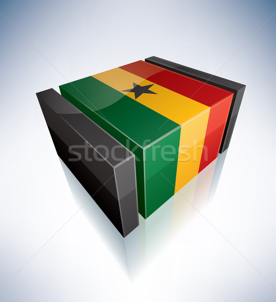 3D flag of Ghana Stock photo © Vectorminator