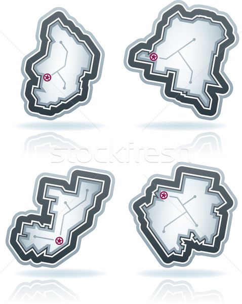 Simple Country Icons Stock photo © Vectorminator