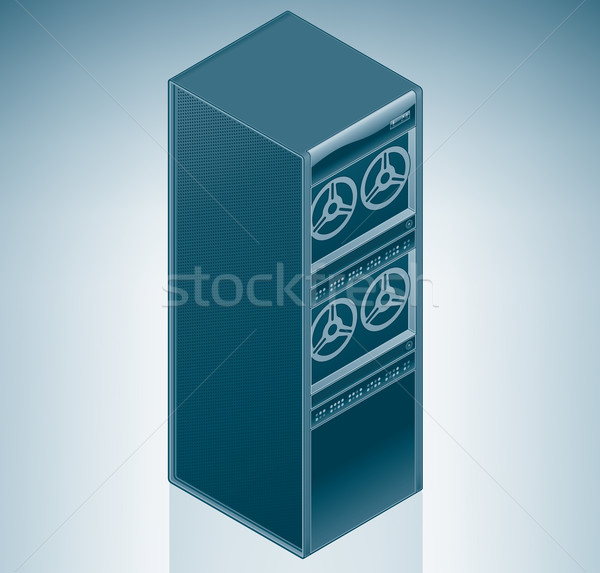 Internet serveur isométrique 3D ordinateur [[stock_photo]] © Vectorminator