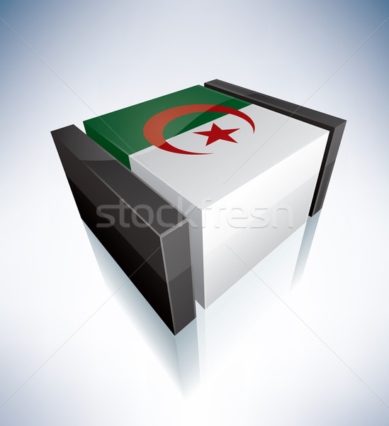 3D bandera Argelia África pueblos democrático Foto stock © Vectorminator