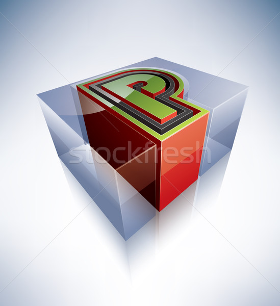 3D 字母 透明 冰塊 喜歡 商業照片 © Vectorminator