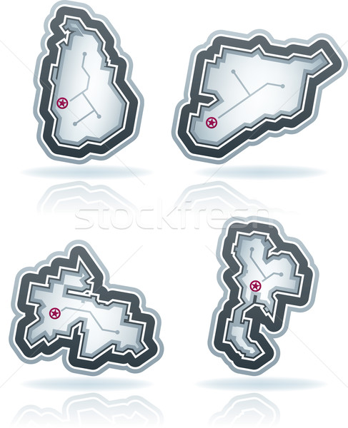 Simple Country Icons Stock photo © Vectorminator