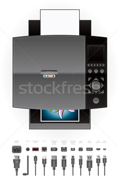 Office InkJet Printer/Photocopier Stock photo © Vectorminator