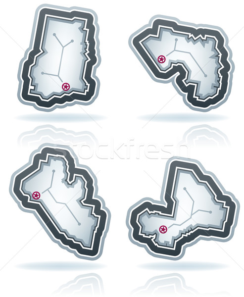 Simple Country Icons Stock photo © Vectorminator