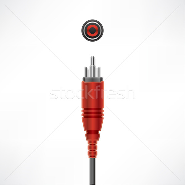 電纜 渠道 立體聲 音頻 插頭 插座 商業照片 © Vectorminator