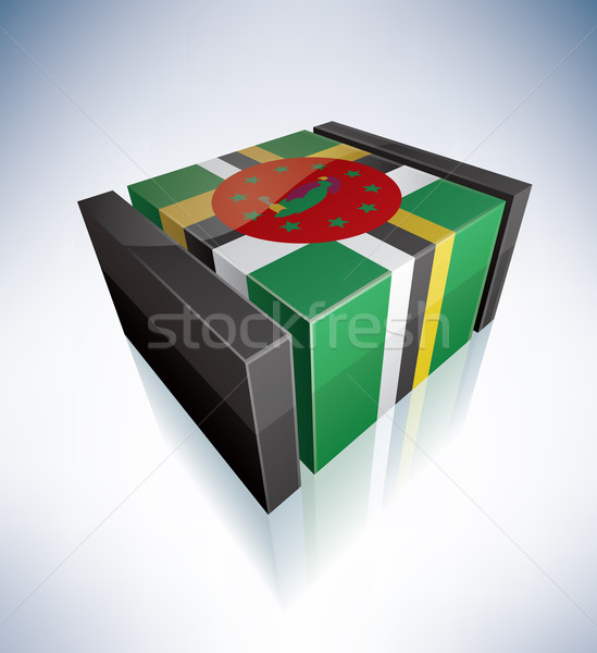 3D flag of Dominica Stock photo © Vectorminator