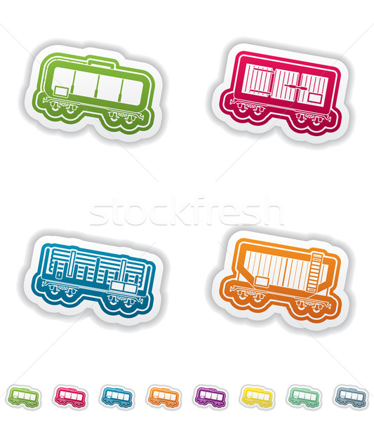 Industry Icons: Railroad transportation Stock photo © Vectorminator