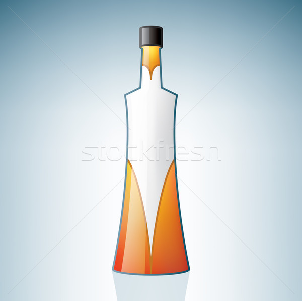 водка бутылку алкоголя стекла синий Сток-фото © Vectorminator