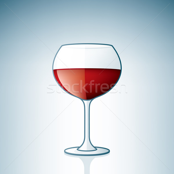 Сток-фото: стекла · алкоголя · вино · синий