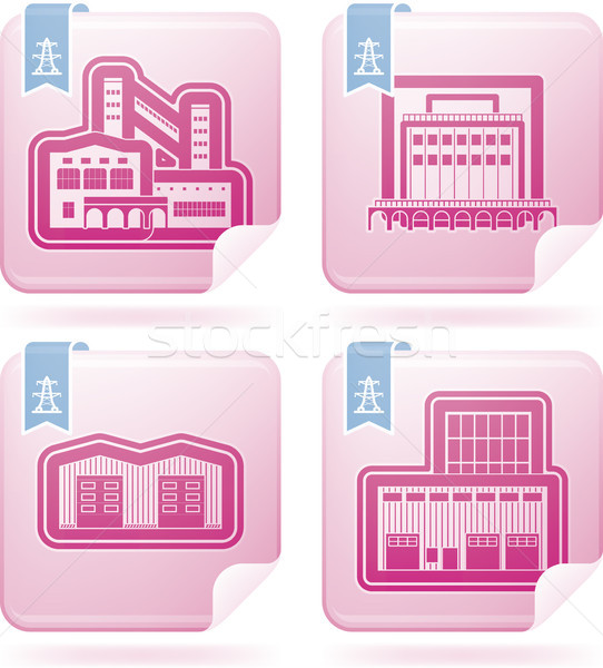 ストックフォト: 業界 · アイコン · 工場 · シンボル · 右
