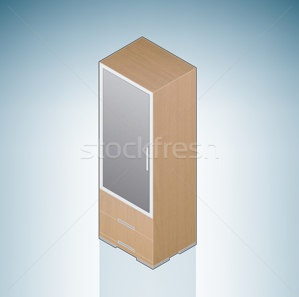 Furniture: Small Bedroom Cupboard Stock photo © Vectorminator