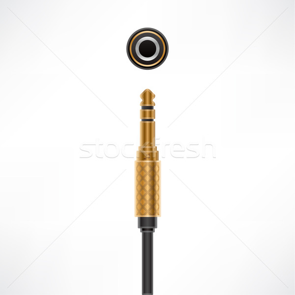 Audio cablu datorie 14 priză Imagine de stoc © Vectorminator