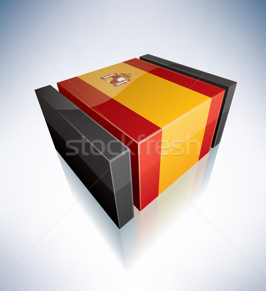 3D flag of Spain Stock photo © Vectorminator