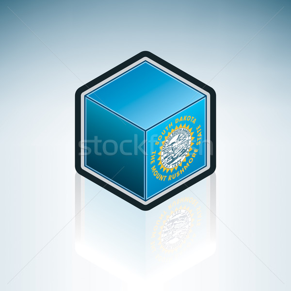 Dakota del Sur bandera Estados Unidos América 3D Foto stock © Vectorminator
