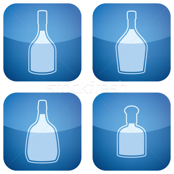Alcool sticle bere vodcă cobalt Imagine de stoc © Vectorminator