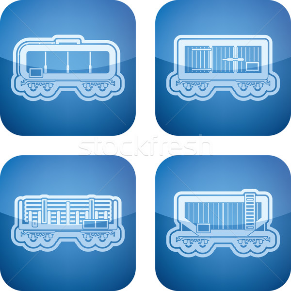 Industry Icons: Railroad transportation Stock photo © Vectorminator