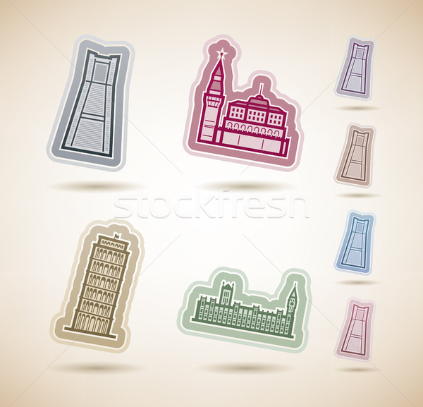 World Landmarks Stock photo © Vectorminator