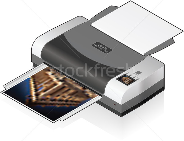 Inkjet Drucker 3D home Farbe Stock foto © Vectorminator