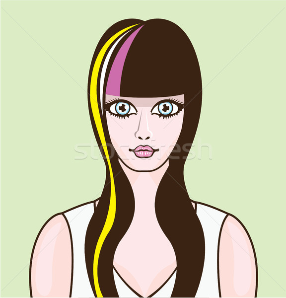 Vector illustration young girl eps image Stock photo © vectorworks51