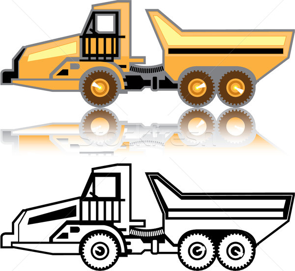 Articulated truck machinery vector image illustration Stock photo © vectorworks51