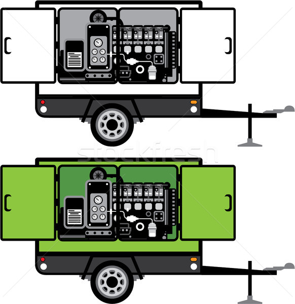 Generator trailer vector illustration clip-art image Stock photo © vectorworks51