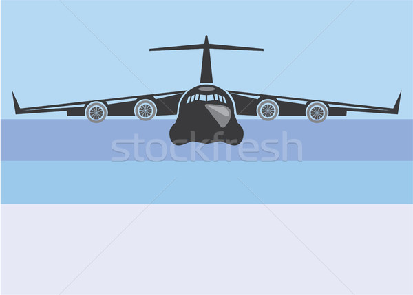 Cargo plane simple vector illustration clip-art Stock photo © vectorworks51