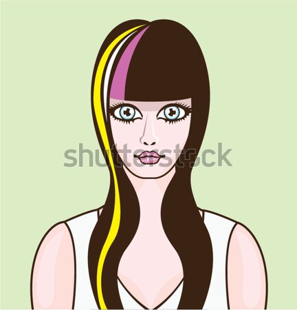 Female brainwaves vector illustration clip-art image Stock photo © vectorworks51