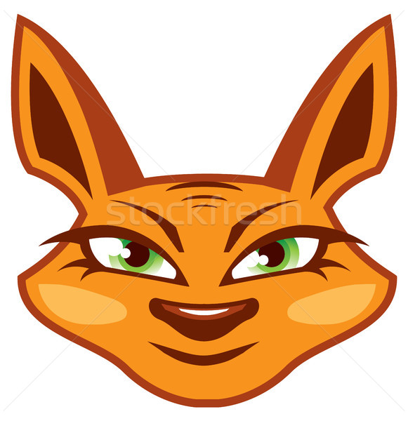 Fox face illustration clip-art image vector eps Stock photo © vectorworks51