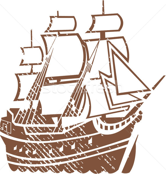 Pirate ship vector illustration clip-art image Stock photo © vectorworks51