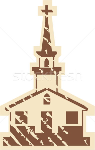 Grunge church vector illustration clip-art image Stock photo © vectorworks51
