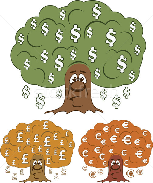 Vector Currency Trees color combos eps file Stock photo © vectorworks51
