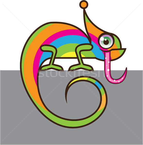 Chameleon vector illustration clip-art image Stock photo © vectorworks51