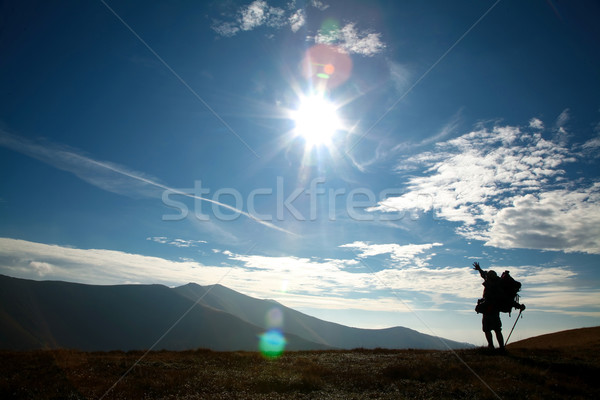 Man on a hill Stock photo © velkol