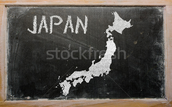 Carte Japon tableau noir dessin [[stock_photo]] © vepar5