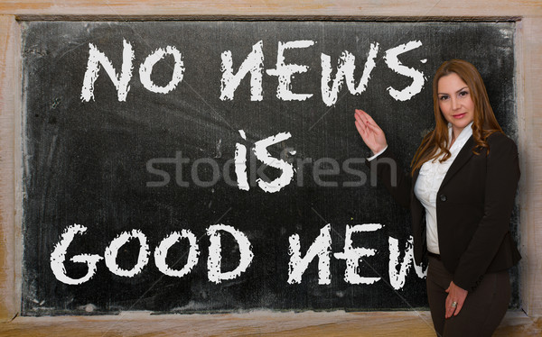 учитель нет Новости добрая весть доске Сток-фото © vepar5