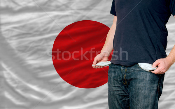 Recessão moço sociedade Japão pobre homem Foto stock © vepar5